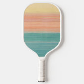 Raquette De Pickleball Tissus papier art coucher de soleil conception per (Verso)