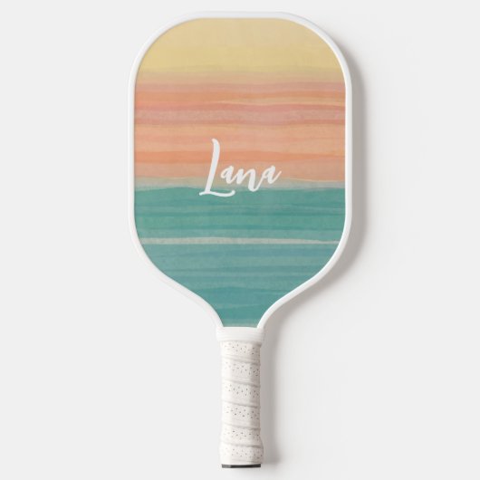 Raquette De Pickleball Tissus papier art coucher de soleil conception per (Recto)