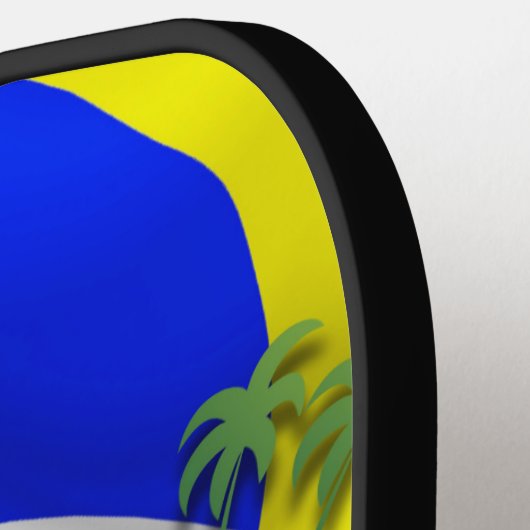 Raquette De Pickleball Toco Toucan avec drapeau brésilien (Détail gauche)