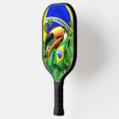 Raquette De Pickleball Toco Toucan avec drapeau brésilien (Gauche)
