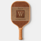 Raquette De Pickleball Tonalité Cuir Toné Horizontal Tan Chestnut Brown (Recto)