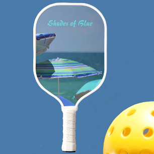 Raquette De Pickleball Tons de Blue Beach Parapluies personnalisables