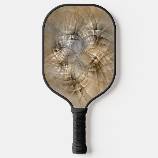 Raquette De Pickleball Tons Terre Abstrait Art fractal moderne Texture (Recto)