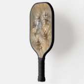 Raquette De Pickleball Tons Terre Abstrait Art fractal moderne Texture (Gauche)