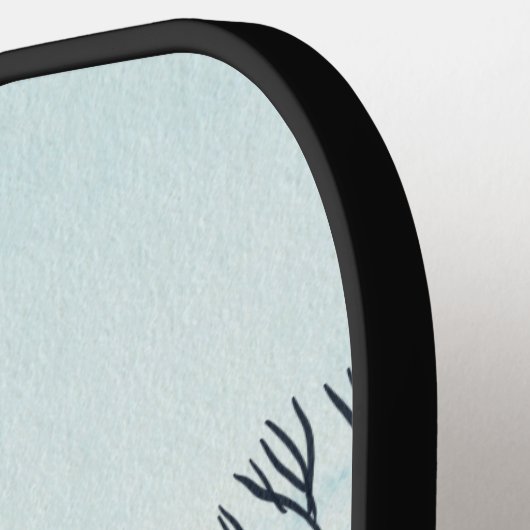 Raquette De Pickleball Tortue de l'océan de plage Monogramme (Détail gauche)