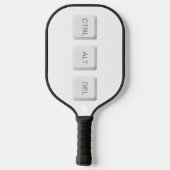 Raquette De Pickleball Touches CTRL ALT DEL de SlipperyJoe trois blanches (Verso)