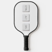 Raquette De Pickleball Touches CTRL ALT DEL de SlipperyJoe trois blanches (Recto)