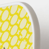 Raquette De Pickleball Tournesol Aquarelle avec Papillons Comme Jaune (Détail gauche)