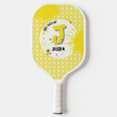 Raquette De Pickleball Tournesol Aquarelle avec Papillons Comme Jaune (Verso)