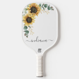 Raquette De Pickleball Tournesol Eucalyptus Nom de Script Botanique