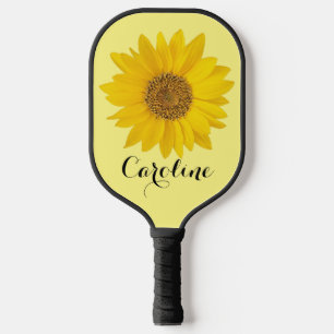 Raquette De Pickleball Tournesol jaune avec nom personnalisé
