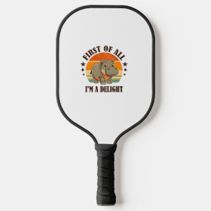 Raquette De Pickleball Tout d'abord je suis un délicieux bébé Hippo Moo D