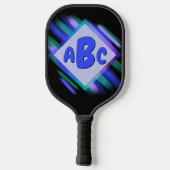 Raquette De Pickleball Toute 3 Lettre Initiale Monogramme Doux Peinture S (Verso)