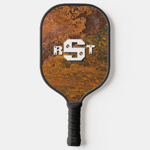 Raquette De Pickleball Toute 3 lettre initiale Monogramme Plaque en acier