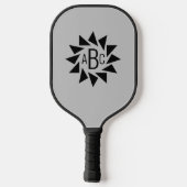 Raquette De Pickleball Toute 3 lettre initiale Monogrammes Triangles géom (Verso)