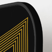 Raquette De Pickleball Toute 3 lettre monogramme initiale Lignes géométri (Détail gauche)