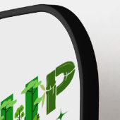 Raquette De Pickleball Trees up spirits high christmas holiday graphic (Détail gauche)