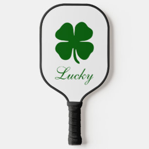 Raquette De Pickleball Trèfle Vert Chanceux Personnalisé