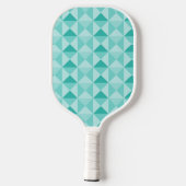 Raquette De Pickleball Triangles bleu aqua texturés (Verso)