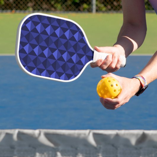 Raquette De Pickleball Triangles bleus texturés (Insitu)