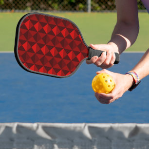 Raquette De Pickleball Triangles rouges texturés blocs pagaie à boule de