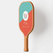Raquette De Pickleball Trois calques initial W (modifiable) Turquoise Ora (Gauche)