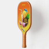 Raquette De Pickleball Tropical Drink nom personnalisé (Gauche)