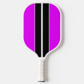 Raquette De Pickleball Tropical Pink Black White Center Racing Stripes (Verso)