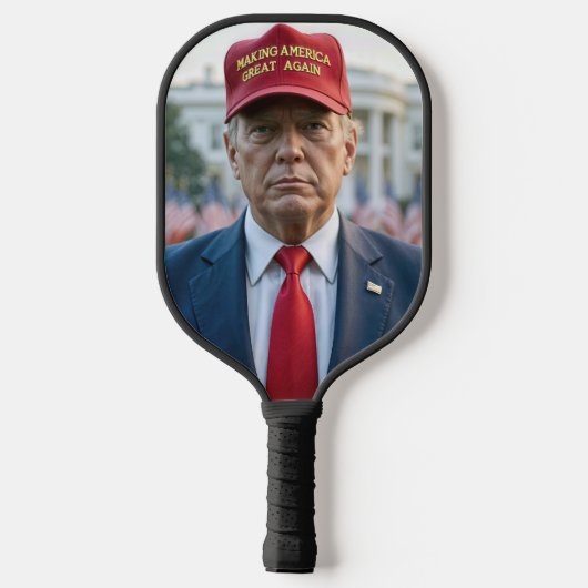Raquette De Pickleball Trump avec le Casquette Red MAGA (Verso)