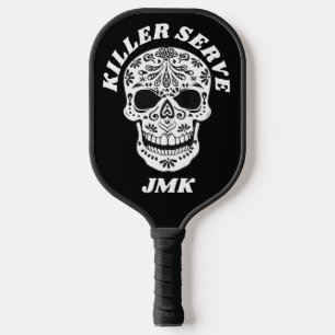 Raquette De Pickleball Tueur Serve Crâne de sucre Monogramme