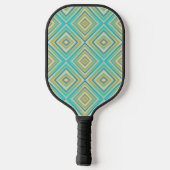 Raquette De Pickleball Turquoise Blues Alternative Diamond Motif (Verso)