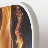 Raquette De Pickleball Turquoise Magenta Amber Glow, Ethereal Gradient  (Détail gauche)