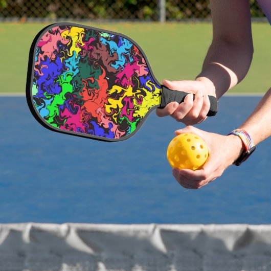 Raquette De Pickleball Twirls colorés Abstraits / (Insitu)