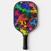 Raquette De Pickleball Twirls colorés Abstraits / (Verso)