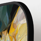 Raquette De Pickleball Two Purple and Yellow Cats (Détail gauche)