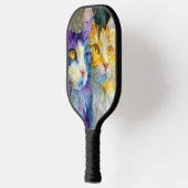 Raquette De Pickleball Two Purple and Yellow Cats (Gauche)