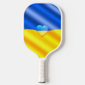Raquette De Pickleball Ukraine Drapeau Pickleball Paddle Coeur - Liberté (Verso)