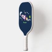 Raquette De Pickleball Un adorable vaisseau-fusée dans l'espace dessin an (Gauche)