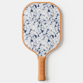 Raquette De Pickleball un arrière - plan blanc et bleu avec un motif (Recto)