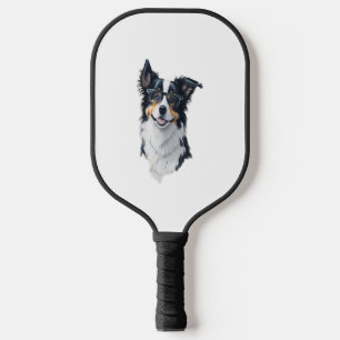 Raquette De Pickleball Un chien mignon Bordure Collie