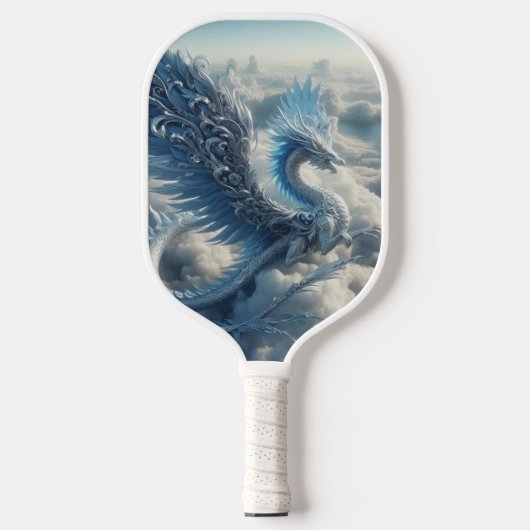 Raquette De Pickleball Un dragon superbe entouré de nuages (Recto)