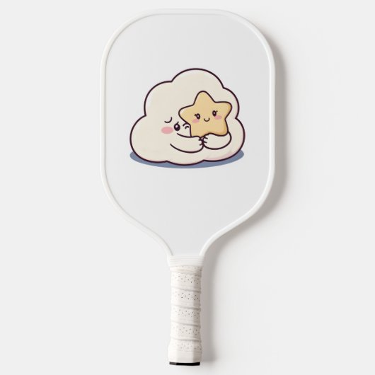 Raquette De Pickleball Un nuage timide embrasser une étoile (Verso)