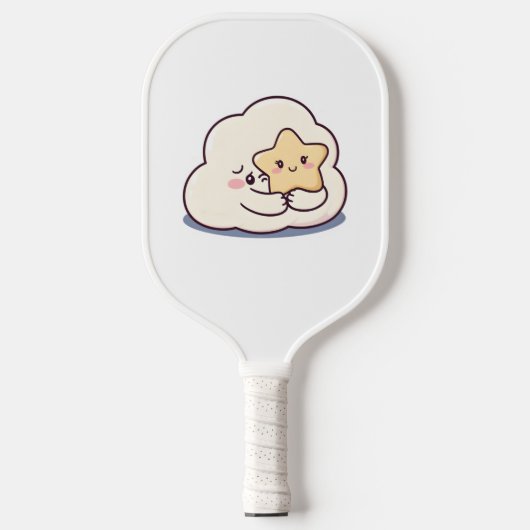 Raquette De Pickleball Un nuage timide embrasser une étoile (Recto)