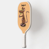 Raquette De Pickleball Un rat brun mignon pouce vers le haut dessin animé (Gauche)