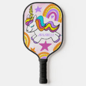 Raquette De Pickleball Unicorne Rainbows personnalisée (Recto)