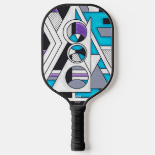 Raquette De Pickleball Unité 124 – Conception géométrique rétro-futuriste