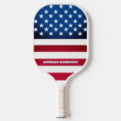 Raquette De Pickleball US Flag Stars and Stripes Personalized (Recto)