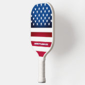 Raquette De Pickleball US Flag Stars and Stripes Personalized (Gauche)