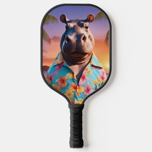 Raquette De Pickleball Vacances Hippopotame (Recto)