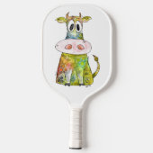 Raquette De Pickleball Vache blanche couleur blanc mignon (Verso)